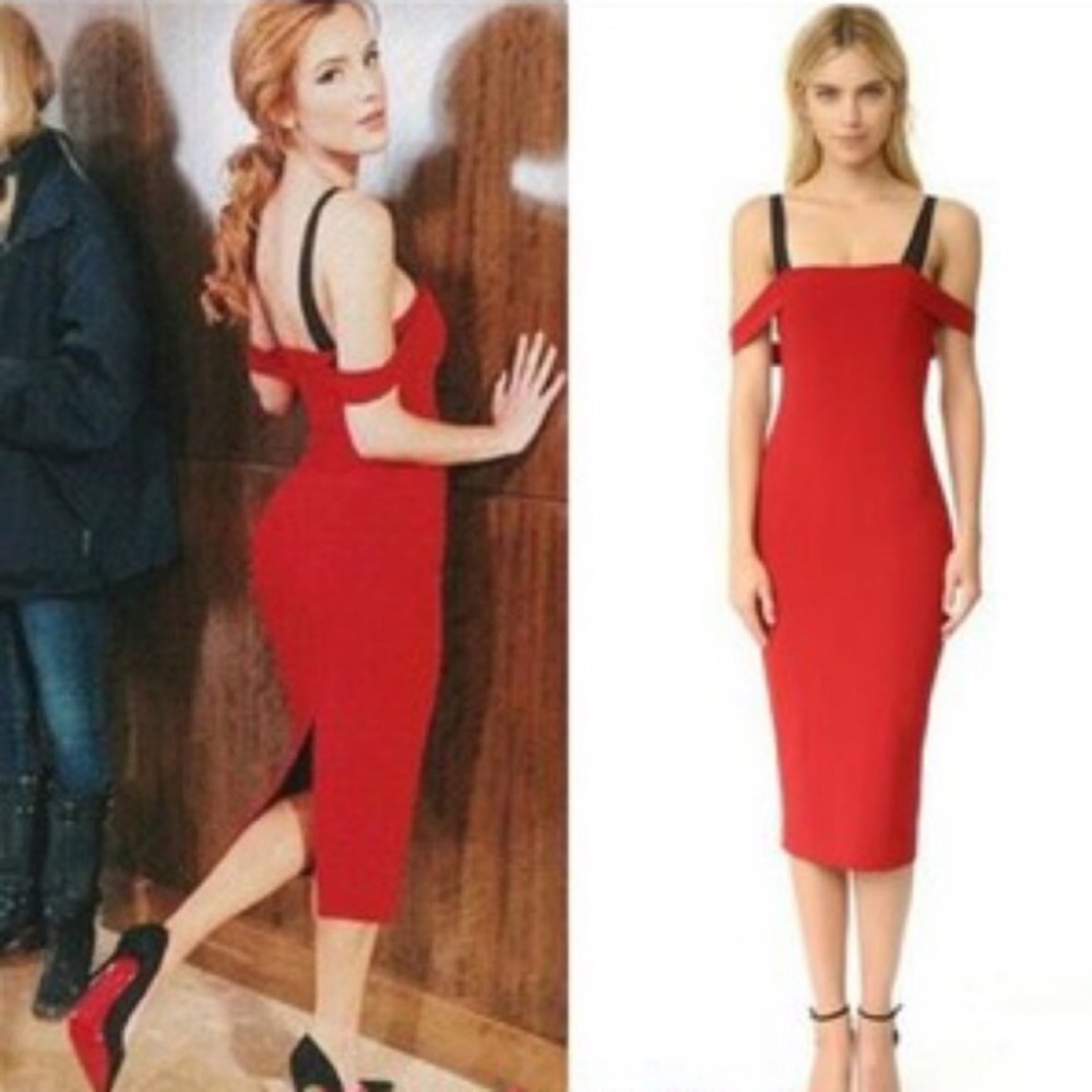 NWT Cinq a Sept Nova Red and Black Mini Dress